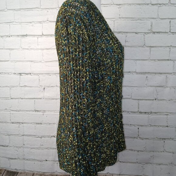 SIGRID OLSEN BUTTON FRONT CARDIGAN MULTI COLORED SIZE MEDIUM - Picture 5 of 8